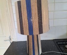 Lovely unusual woolen table lamp