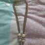 New with tags long gold necklace with demonte and pearl detail Image 3