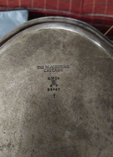 antique silver server dish