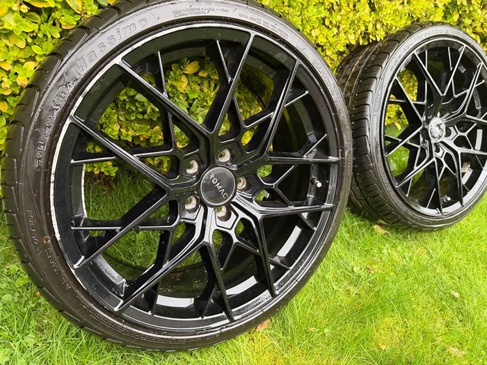 2x R19 Alloy Wheels 5x114.3 Gloss Black Sport Style