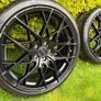 2x R19 Alloy Wheels 5x114.3 Gloss Black Sport Style Image 2