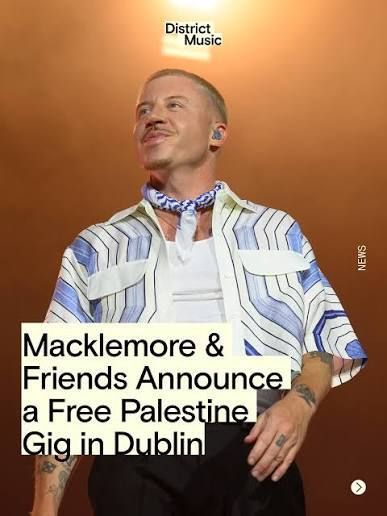 4 X Macklemore Free Palestine Gig Tickets Monday In 3arena