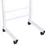 Side Table Adjustable Height Coffee Table Mobile End Table with Wheels Locking Casters C Tables Chipboard Steel Iron Plastic White Maple Color 60 x 40 x 68-78 cm Image 3