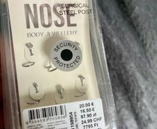 Brand New Sealed Lovisa Nose Piercing Jewellery Set (6 Pcs, 20G)