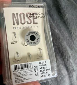 Brand New Sealed Lovisa Nose Piercing Jewellery Set (6 Pcs, 20G)