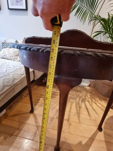 Vintage Magohany Demi Lune Hall Table