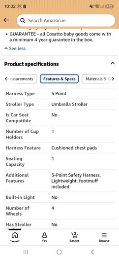 Cosatto Supa Light Weight Stroller from Birth to 25Kg