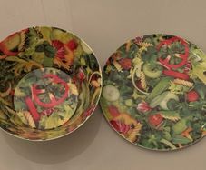 Large Serving Bowl + Matching Platter