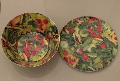 Large Serving Bowl + Matching Platter