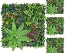 4 Pcs 50cmx50cm Artificial Fern Leaf Wall Panels, Combine to 1mx1m