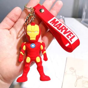 Iron Man Classic Marvel Spider Man Annihilation Iron Man 3D Doll Car Keychain Pendant Ornament Night Market Wholesale