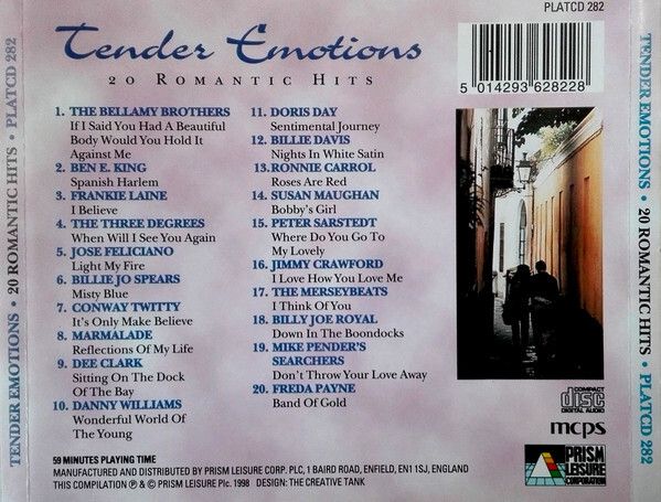 Tender Emotions. 20 Romantic Hits. CD. Free Postage!