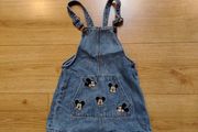 Zara Mickey Mouse Denim Dungaree Dress [4-5 years 110cm]
