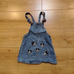 Zara Mickey Mouse Denim Dungaree Dress [4-5 years 110cm]