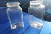 2 old Sweet Jars no lids recovered from an old time Sweet Shop.