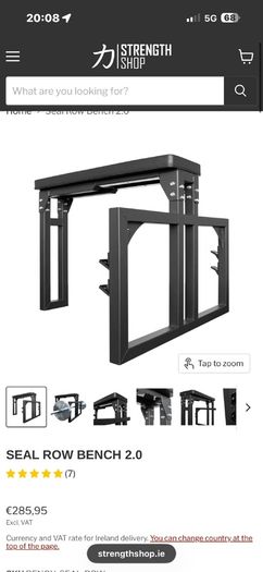 Strengthmax Seal Row Bench +olympic Camber Barbell + Jaw Lock Collars, Bargain!!