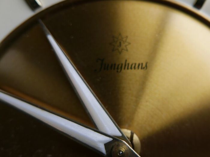 Vintage Junghans Exacta Wall Clock Mid Century Wood Frame Rope Trim Mcm (works Well)