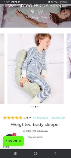 Kids weighted sleeping pillow