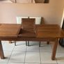 Extending 6 Seater Dining Table - Dark Oak + 6 dining chairs Image 4
