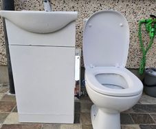 Toilet end tap sink