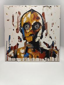 C3PO 3D printed abstract painting