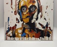 C3PO 3D printed abstract painting