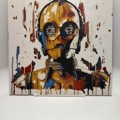 C3PO 3D printed abstract painting