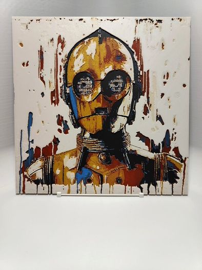 C3PO 3D printed abstract painting
