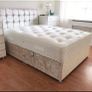 Crushed & plushed velvet Divan Bed and mattresses Image 9