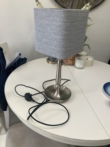 Chrome lamp with silver shade