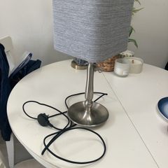 Chrome lamp with silver shade