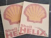 Shell stickers x 2