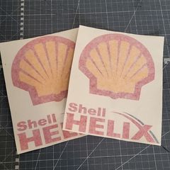 Shell stickers x 2