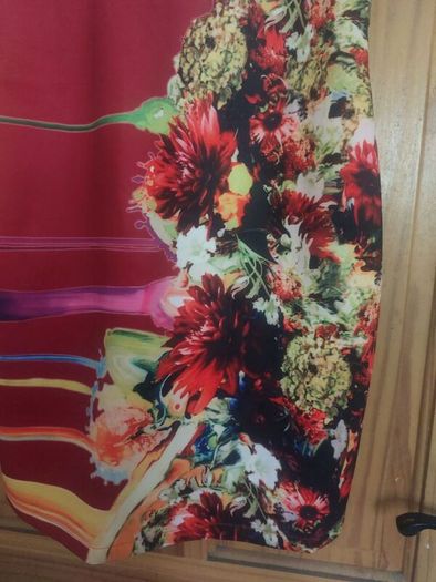 J and J red floral dress (free post)