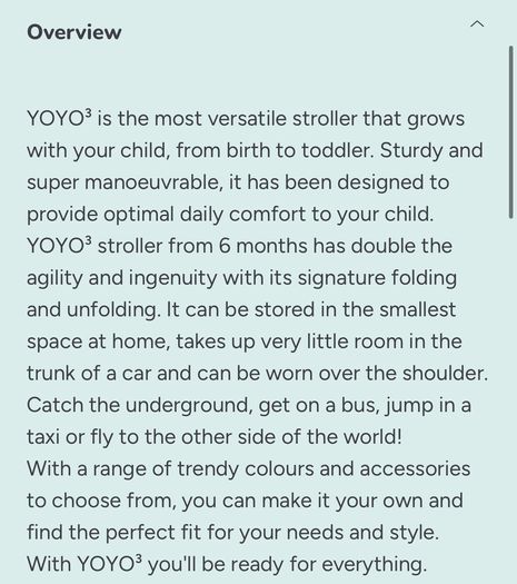 Babyzen YOYO travel buggy