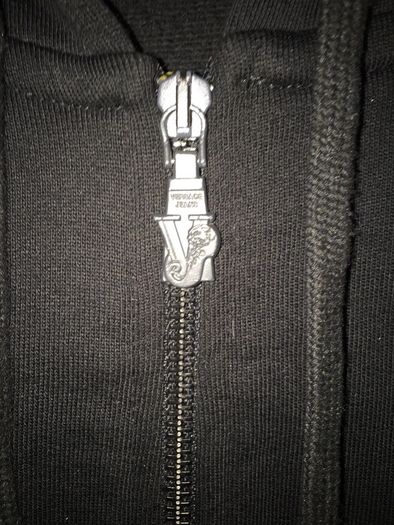 Versace Jeans Full Zip Hoodie Black