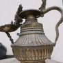 Antique Nepali Brass Oil Lamp - Sukunda H-9" Image 2