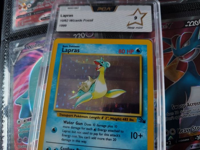 Lapras ! Holo Rare ! from Fossil Set ! PCA 9 ! Near Mint ! 1999 ! Graded Pokemon Card ! PSA !