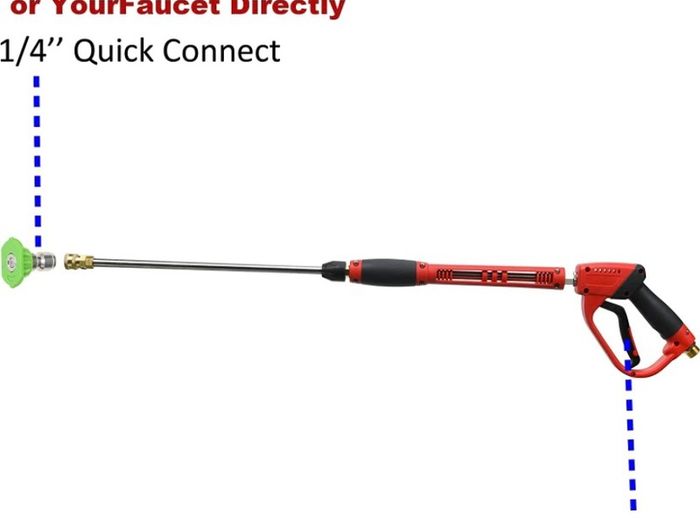 Tool Daily Deluxe Pressure Washer Gun, with Replacement Wand Extension, 5 Nozzle Tips, M22 Fitting, 40 Inch, 5000 PSI (FREE POSTAGE)