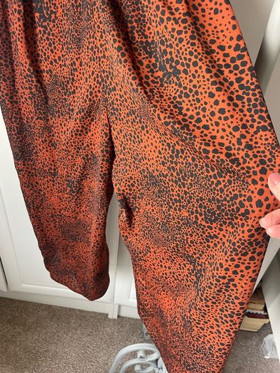 Bnwt primark animal print wide leg jumpsuit with wrap around detail size 12