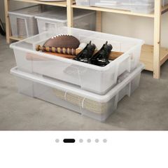 Two x Samla Underbed Storage Box and lids