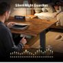 Electric Standing Desk 120x60cm Height Adjustable Desk with 3 Memory Presets & Sit Stand Reminder, Quiet Home Office Computer Desk with LED Display, Cable Holes & Hooks, Rustic Brown Image 5