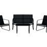 Malibu Retreat Garden Sofa Set 4 Piece Outdoor Patio Furniture with Glass Table Image 6