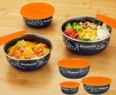 Rilakkuma Enamel Stocker 3 pc Set bowls