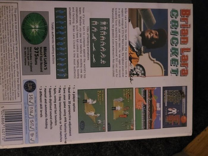 Sega Brian Lara cricket