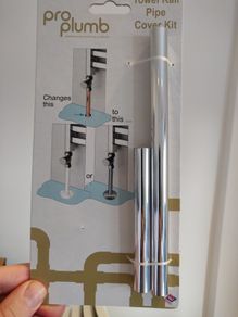 Towel Rail Pipe Covers - 15mm, Chrome