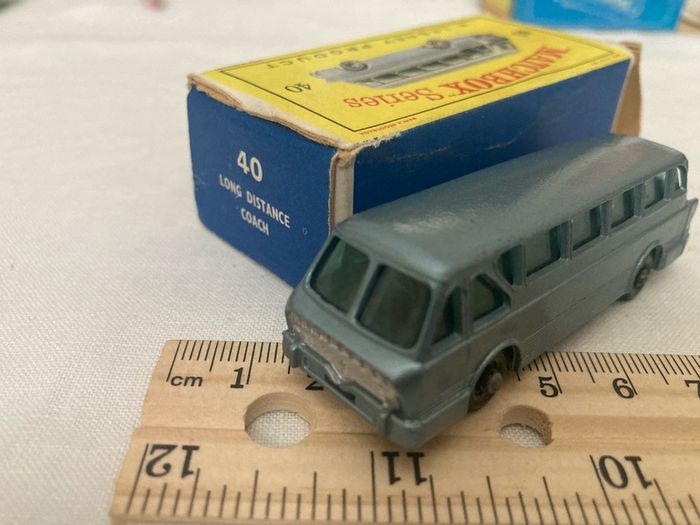 Matchbox 40b. Leyland long distance tiger coach. Mint in box. 1961