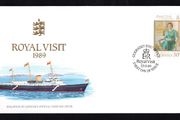 1989 Guernsey Queen Elizabeth II Royal Visit Commemorative Stamp First Day Covery (FDC)