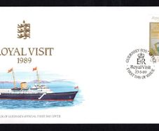 1989 Guernsey Queen Elizabeth II Royal Visit Commemorative Stamp First Day Covery (FDC)