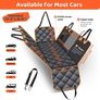 Dog Hammock for Car Back Seats with Side Protection and Mesh Visual Window, Durable Scratch Proof and Waterproof Pet Seat Cover for Cars/Trucks/SUV, 135 x 148 cm, Black&Orange Image 6